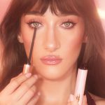 Bella Tilbury applying Pillow Talk Push Up mascara