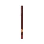 A dark brown eyeliner pencil with its nude-pink coloured box next to it.