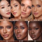 Models wearing Hollywood Contour Wand Easy Liquid Contour in different shades