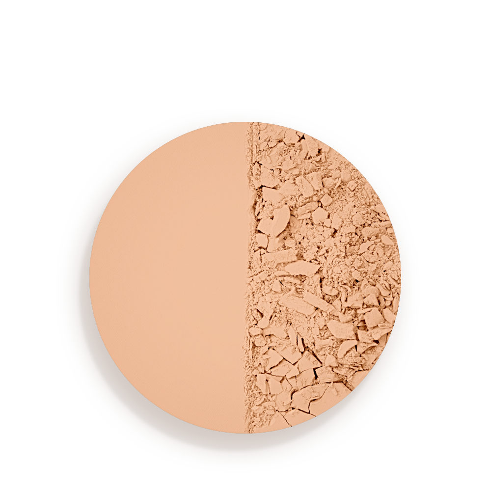 AFF-Refill-Medium Swatch of a sandy-brown-coloured setting powder compact.