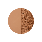 Swatch of a medium brown coloured powder bronzer.