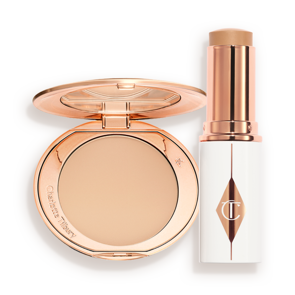 A_UNREAL__FLAWLESS_LOOKING_SKIN_KIT-BUNDLE UNREAL SKIN SHEER GLOW TINT + AIRBRUSH FLAWLESS FINISH duo packaging