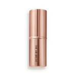 A face blending brush in rose gold packaging.