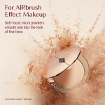 Charlotte Tilbury Airbrush Flawless Setting Powder compact with burst of powder particles, promoting soft-focus micro powders that smooth and blur fine lines, featuring shade 2 medium.