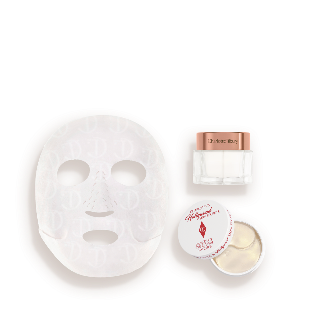 B2-MC_Magical_Facial_Mask___Revival_Eye_Patches_-_flatlay Magic Cream + Dry Sheet Mask + Eye Patches Bundle Packshot