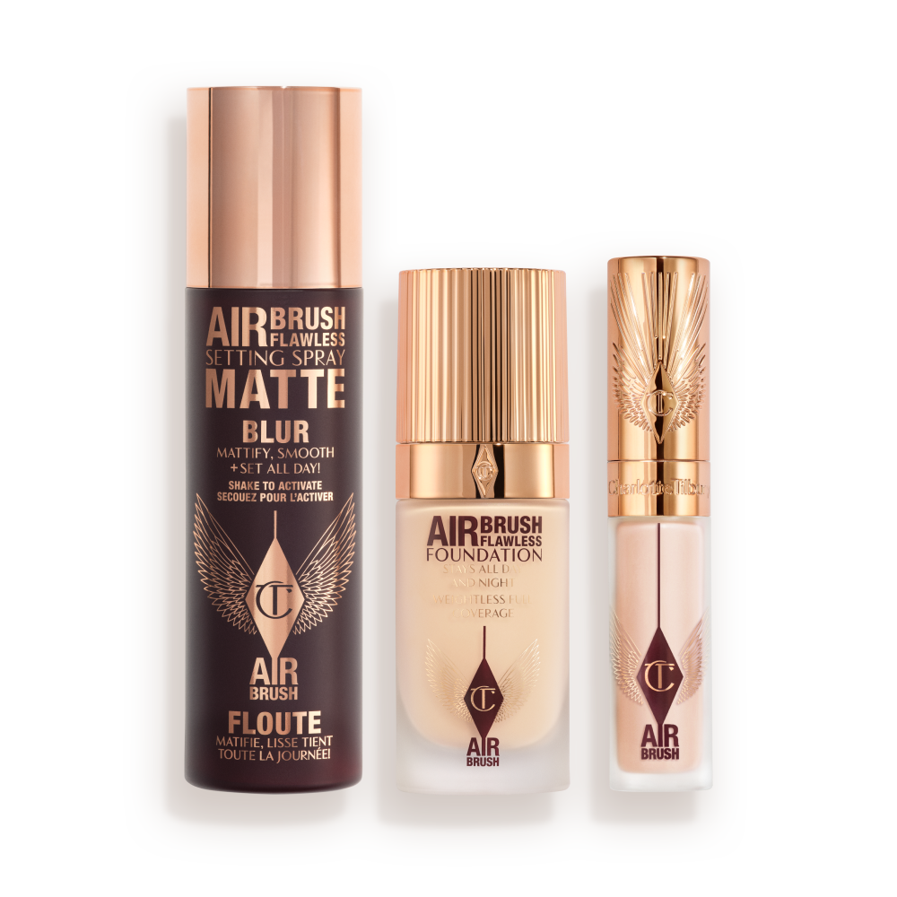 B7_-_Concealer__Foundation___FS_Matte_SS Airbrush Concealer + Airbrush Foundation + Matte Setting spray bundle packshot