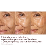 Magic Cream - before and after with makeup infographic - model Anna