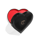 Charlotte's heart shaped bag in black - open