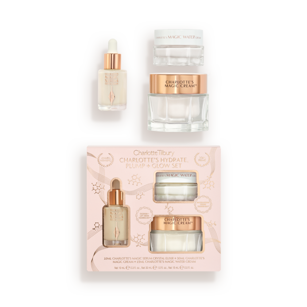 Charlottes_Hydrate_Plump___Glow_Set_updated Charlottes Hydrate Plump & Glow Set packshot with products