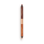 An open, double-ended eyeliner pen in warm rust and copper colours.