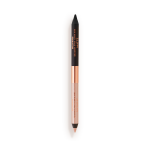 Black and champagne-nude eyeliner duo pencil in nude beige and black-colour scheme.