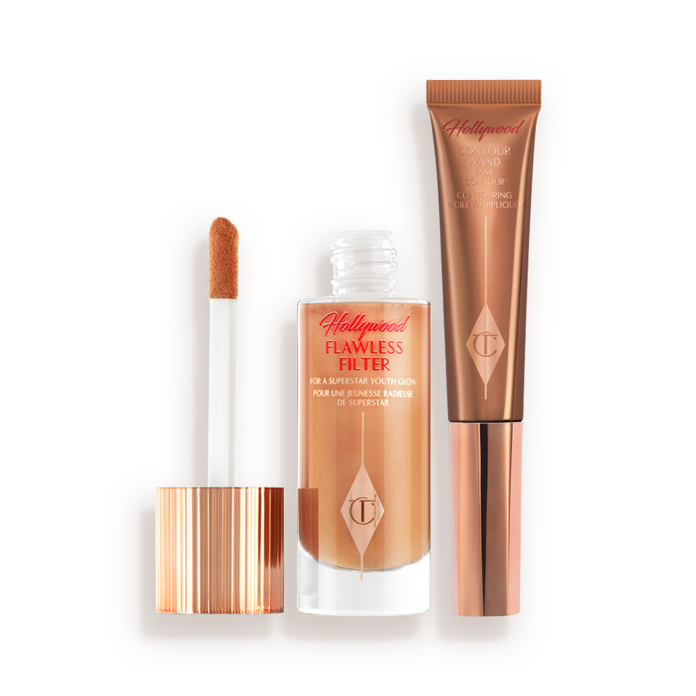 HOLLYWOOD_SCULPT___GLOW_DUO Hollywood Sculpt + Glow Duo: Liquid Highlighter + Contour