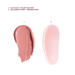 PILLOW TALK FAIR K.I.S.S.I.N.G LIPSTICK AND REFRESH ROSE COLLAGEN LIP BATH TEXTURE SWATCHES
