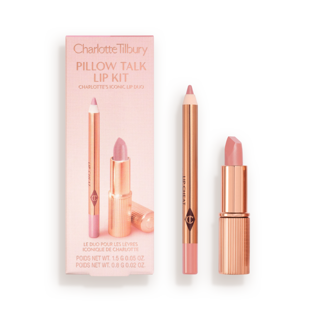 MINI_PILLOW_TALK_LIP_KIT Pillow Talk Lip Kit in shade Pillow Talk Fair