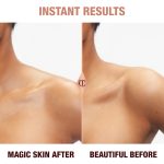 Instant results of Magic Body Cream on a tan model