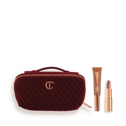 Super Nudes Sculpting Secrets + Large Makeup Bag with Liquid Contour + Nude Lipstick