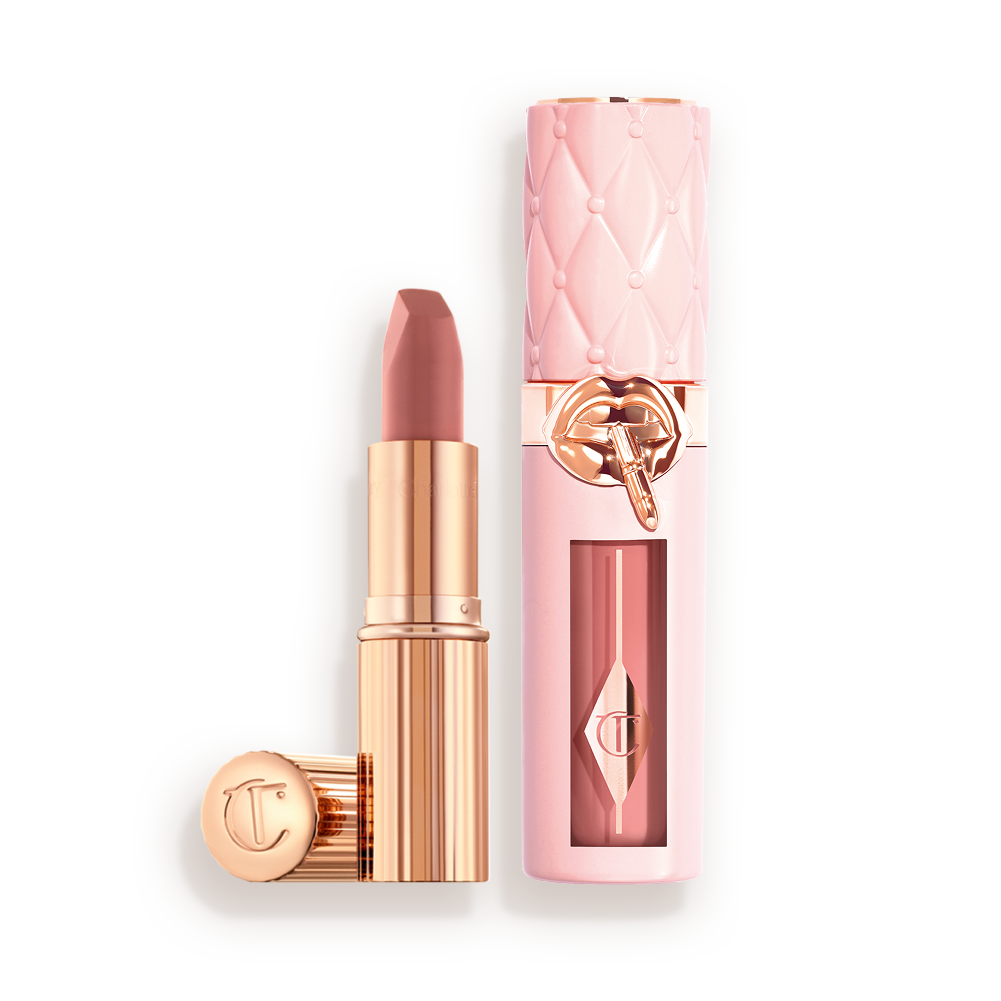 MatteRev-PT-Plumpgasm-FairMedium Pillow Talk Lipstick + Plumpgasm
