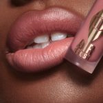 PillowTalk Airbrush Lip Blur close up on a deep skin tone model