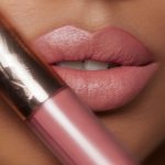 PillowTalk Airbrush Lip Blur close up on a medium skin tone model