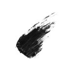 Swatch of jet-black mascara.