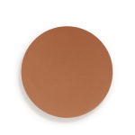 Swatch of a finely-milled bronzer in a chocolate brown shade, which is perfect for tan tones.
