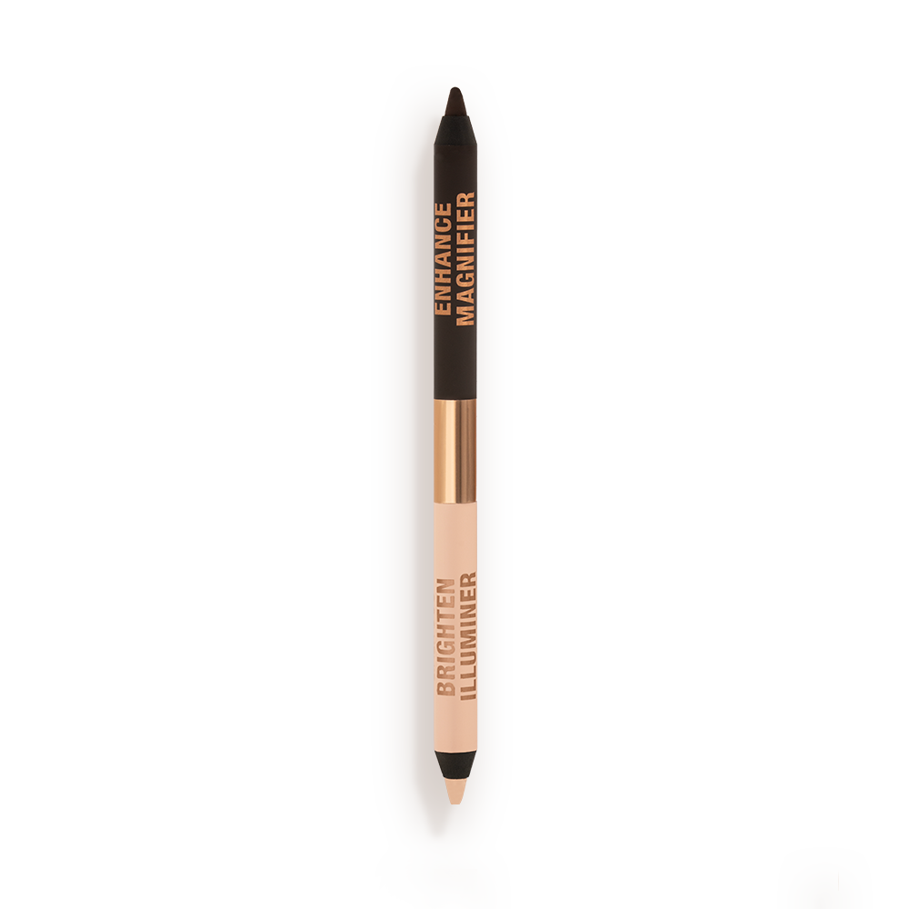 Supernudes-Eyeliner-Open-Packshot An open, double-ended eyeliner pencil in black and nude beige shades.