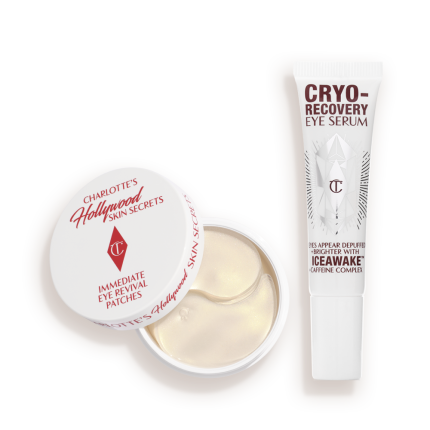 INSTANT EYE REVIVAL DUO including my under-eye patches + cooling eye serum.