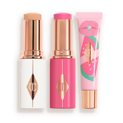 UNREAL FOUNDATION 4 + PINKY GLOW SWATCH + JUICYLICIOUS PINK WATERMELON-Packshots